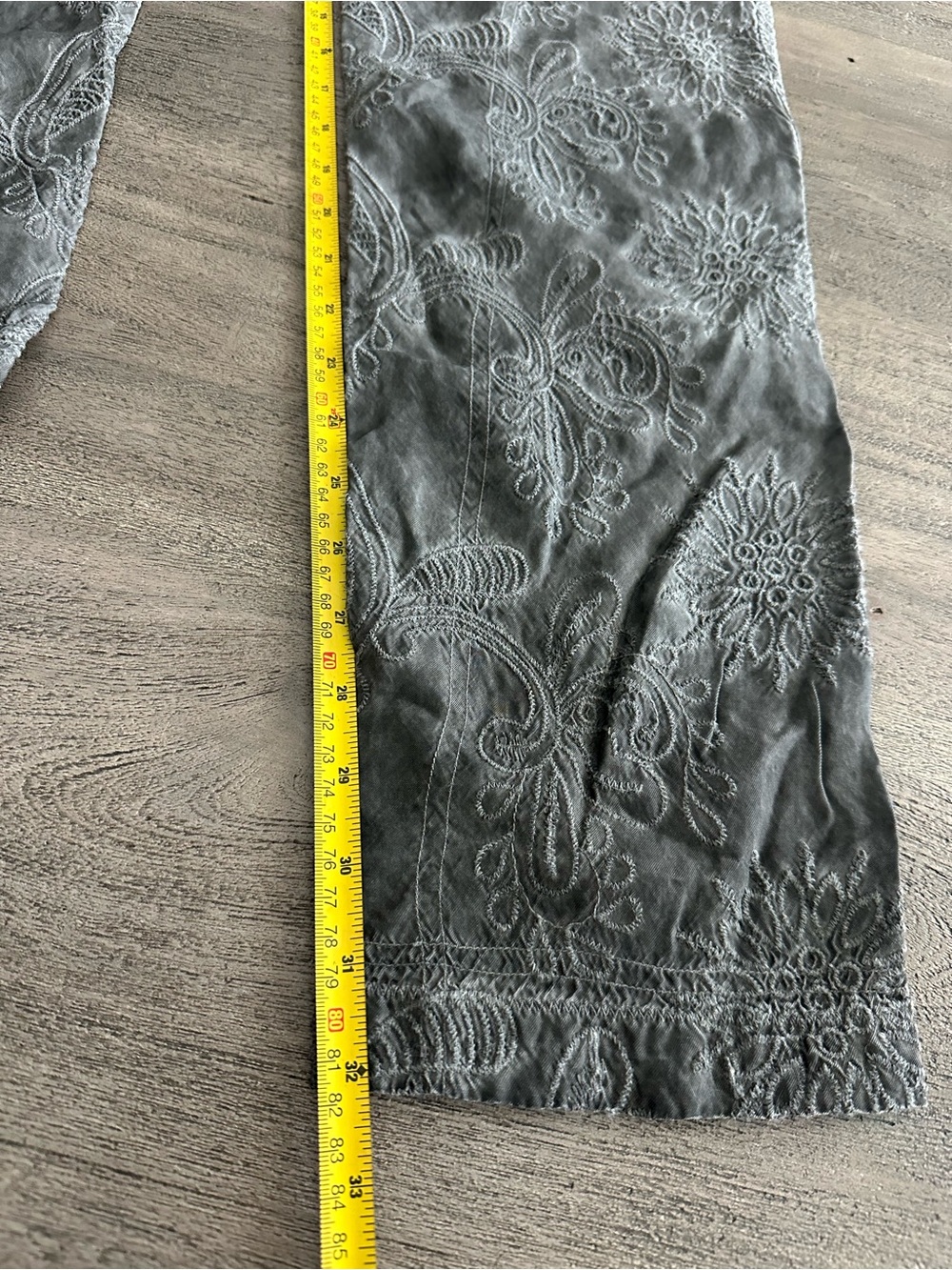 Unisex Johnny Was Pete & Greta Gray Cargo Pants with lots of Pockets size 0 - Picture 7 of 14